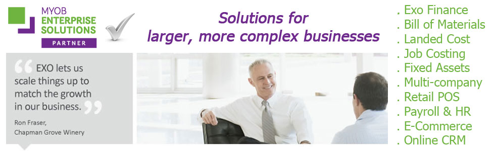 MYOB Enterprise Exo partner consultant implementation support